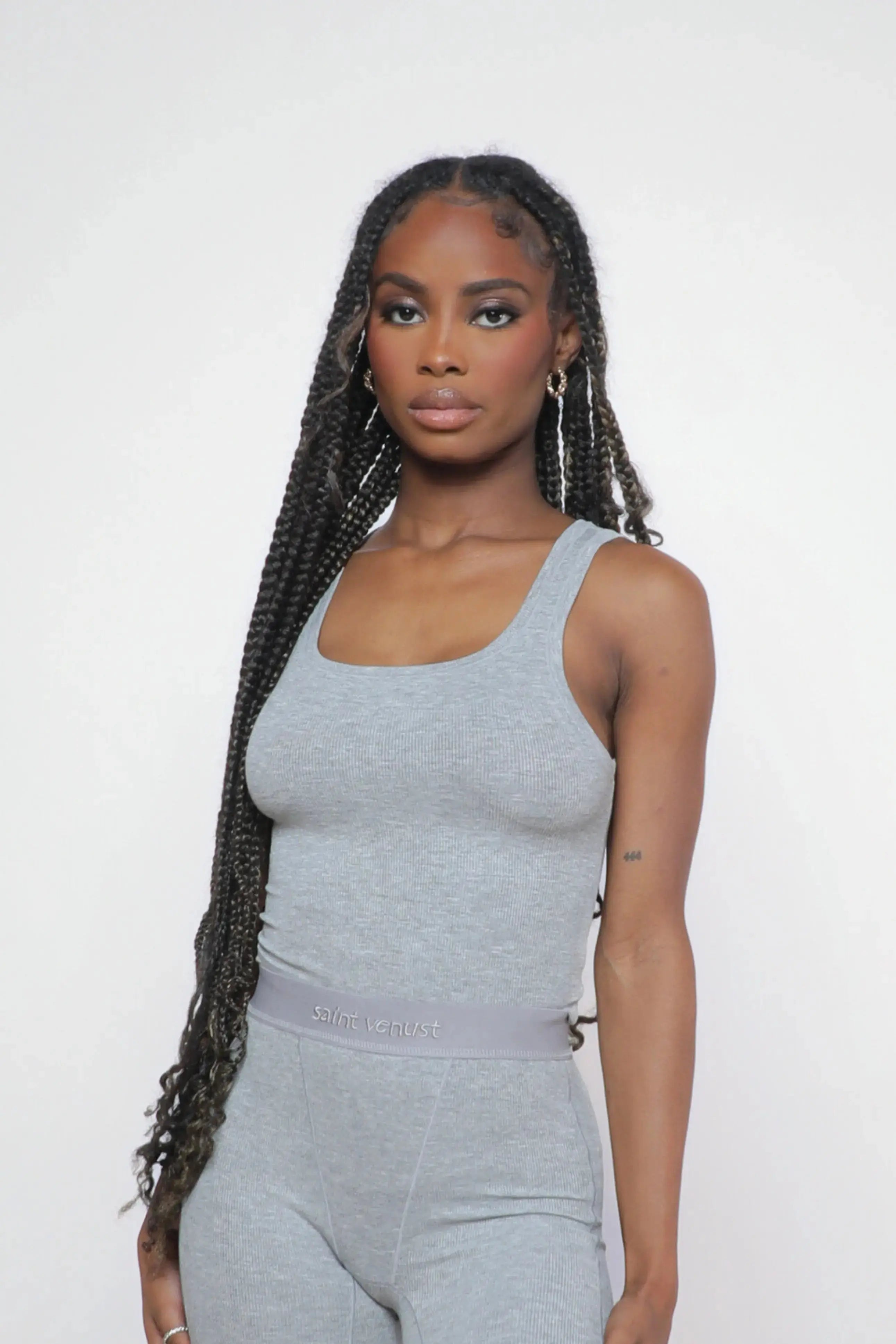 Rib Lounge Tank - Stone SAINT VENUST