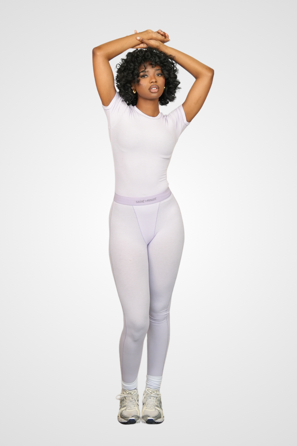 Rib Lounge Leggings - Lilac