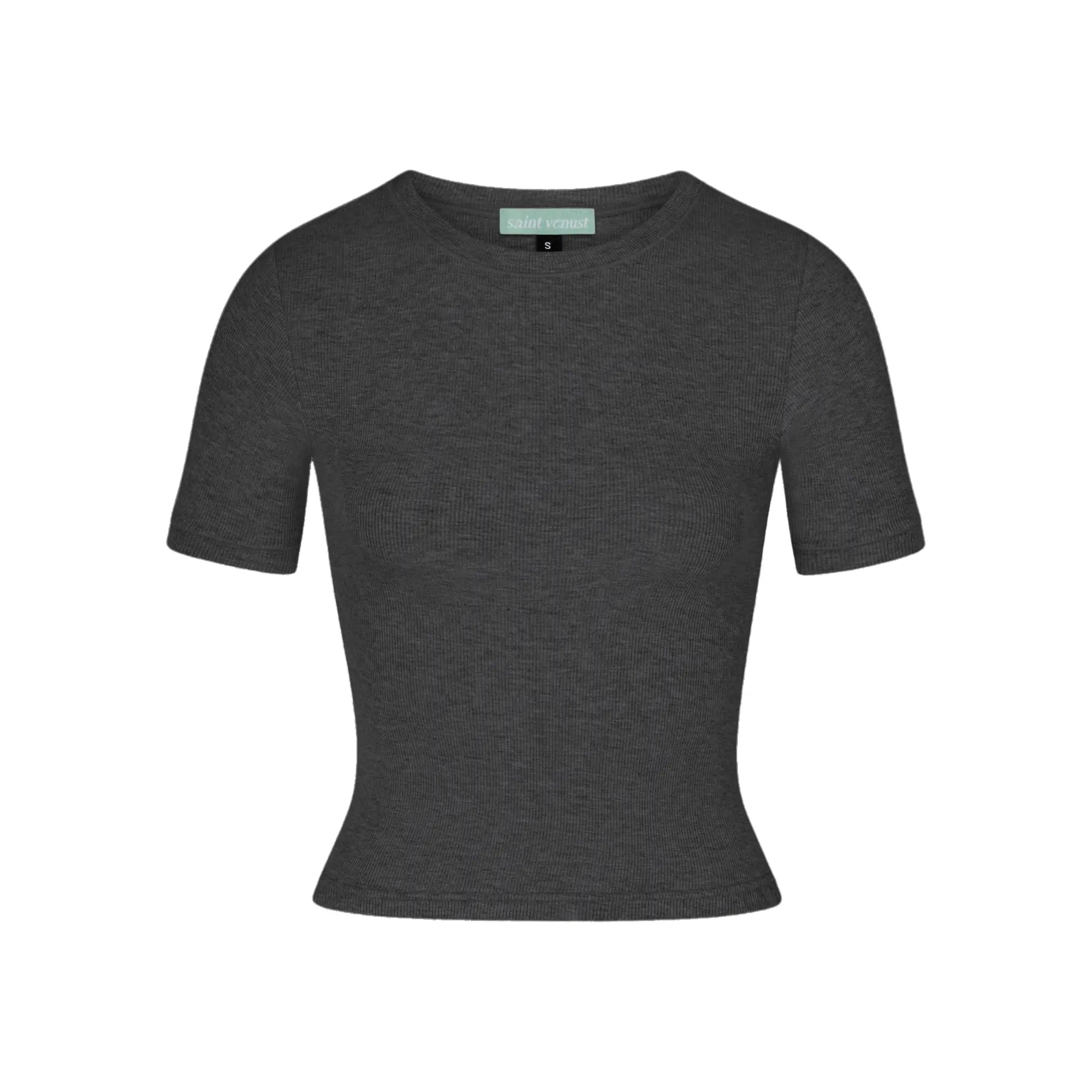 Rib Lounge Short Sleeve - Charcoal SAINT VENUST