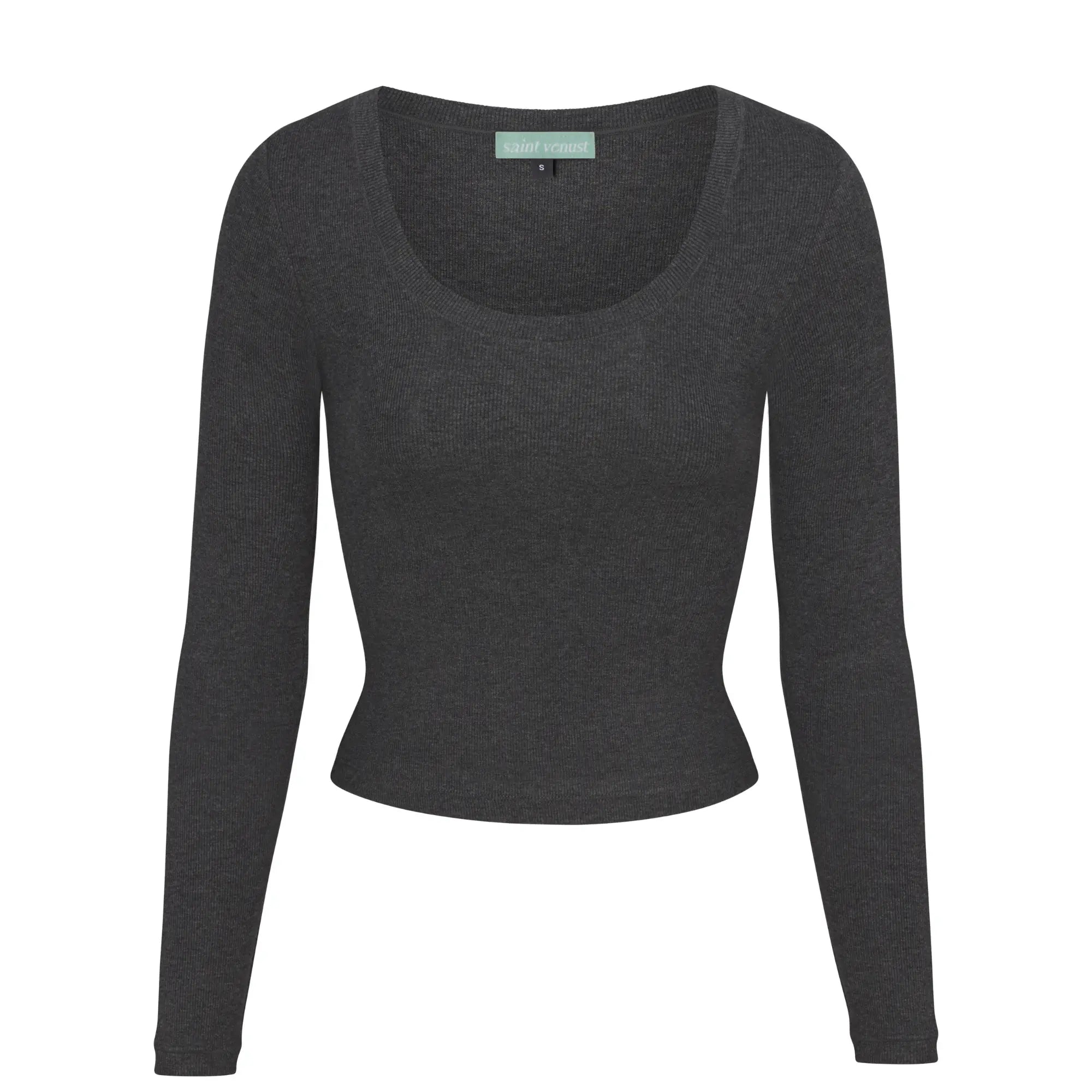Rib Lounge Long Sleeve - Charcoal SAINT VENUST