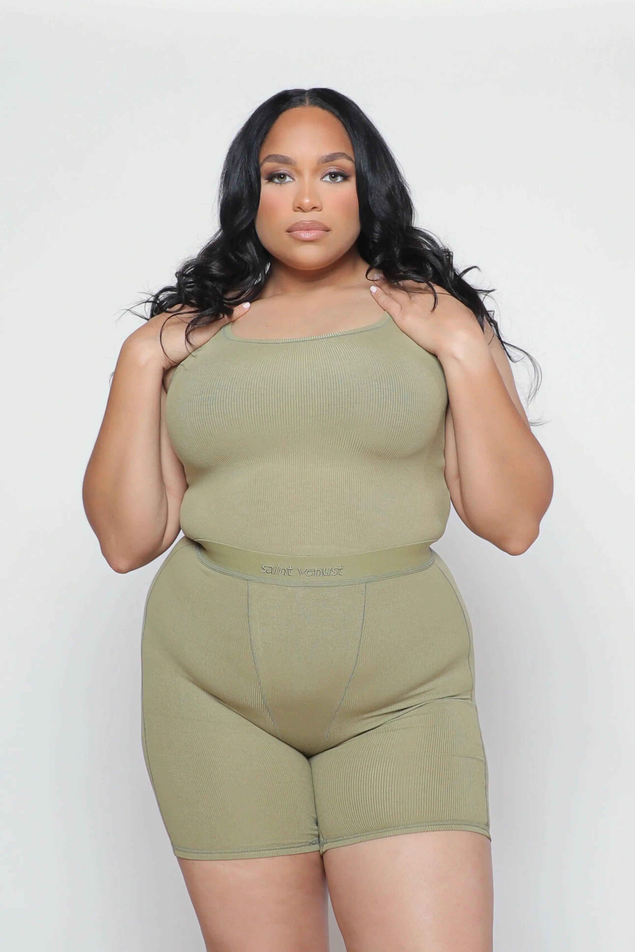 Rib Lounge Tank - Moss SAINT VENUST