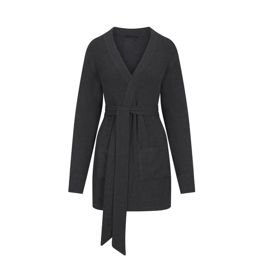 Rib Lounge Robe - Charcoal SAINT VENUST