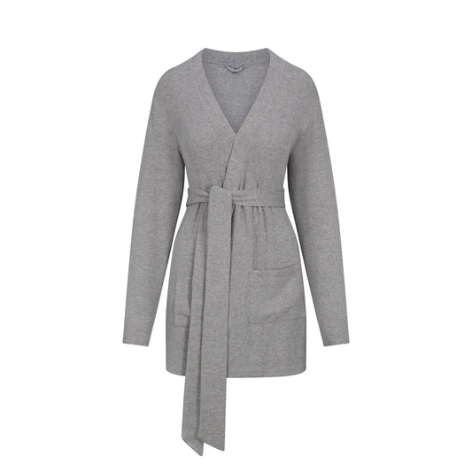 Rib Lounge Robe - Stone SAINT VENUST