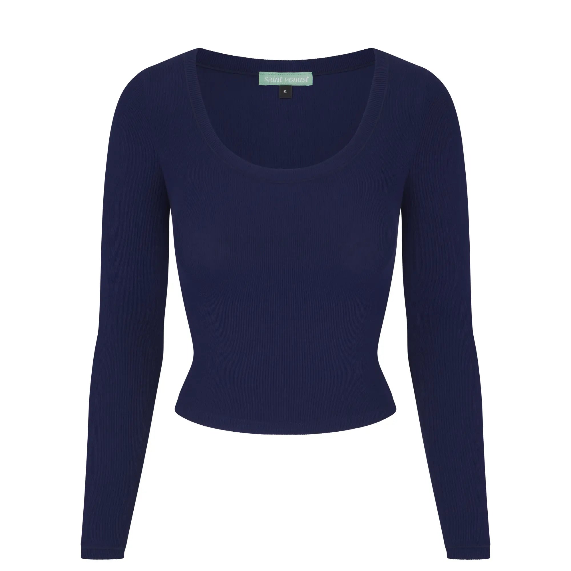 Rib Lounge Long Sleeve - Navy SAINT VENUST