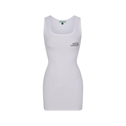Rib Logo Mini Dress - Blond SAINT VENUST